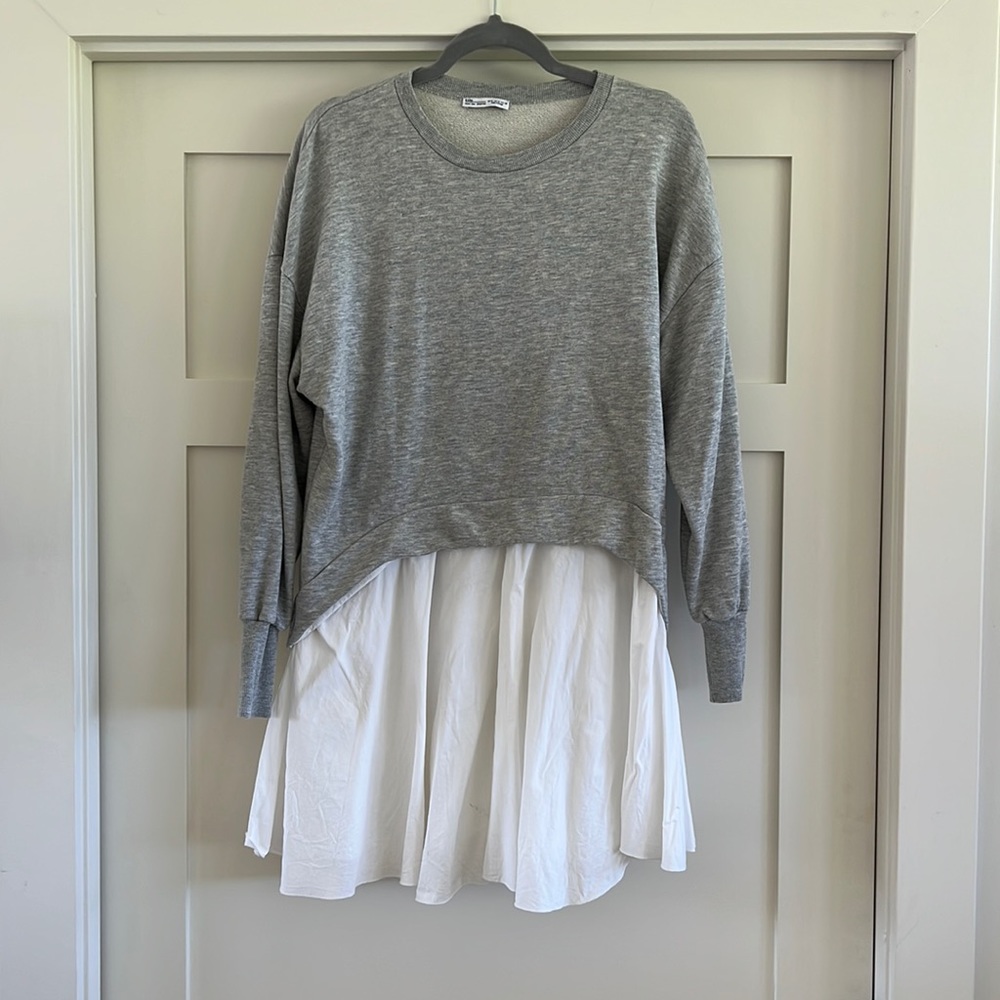 Zara sweatshirt and Cotton mini dress M